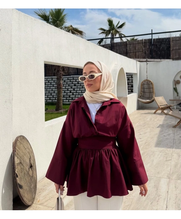 Belden Bağlamalı Gömlek