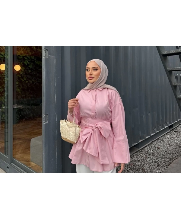 Belden Bağlamalı Gömlek