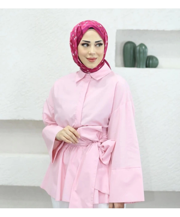 Belden Bağlamalı Gömlek