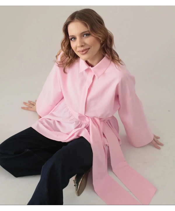 Belden Bağlamalı Gömlek