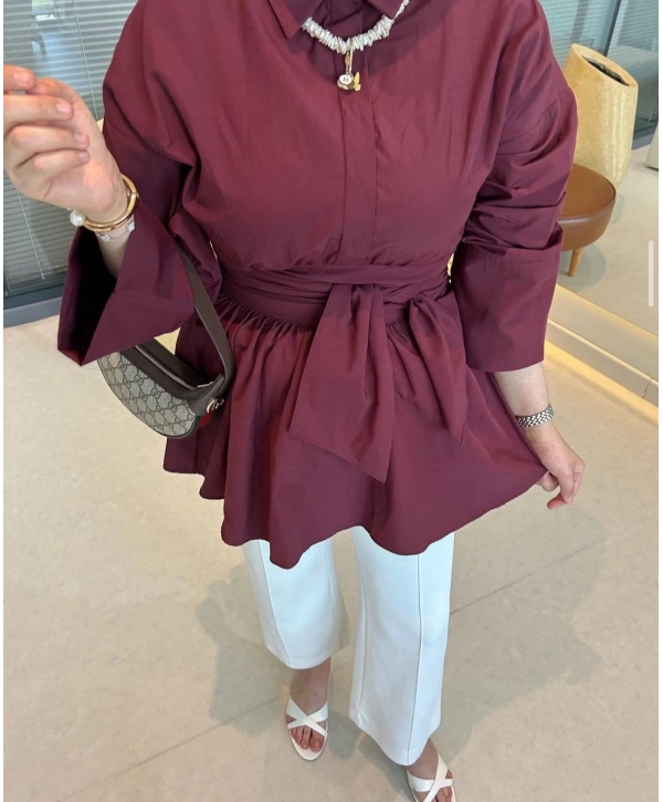 Belden Bağlamalı Gömlek