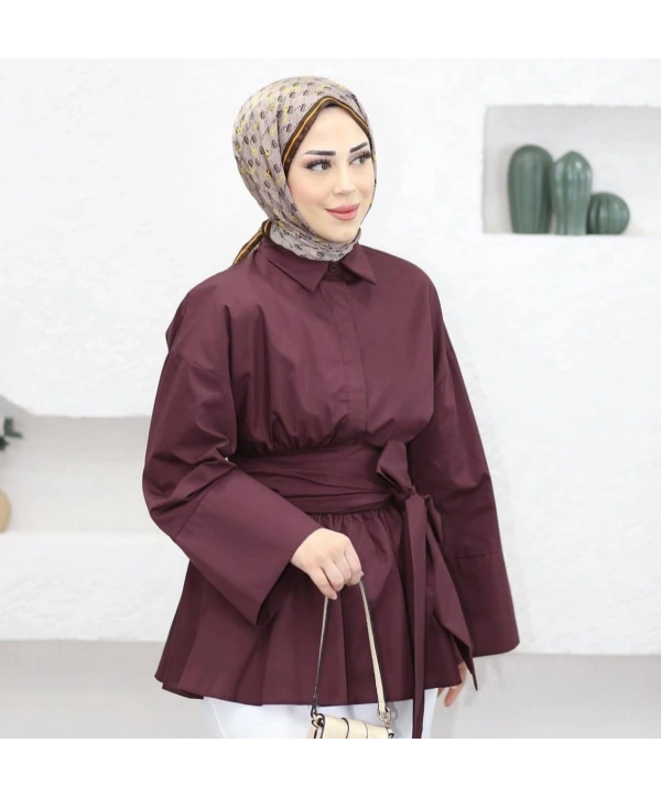 Belden Bağlamalı Gömlek