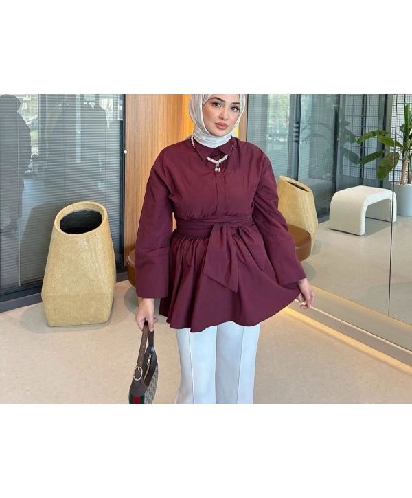 Belden Bağlamalı Gömlek