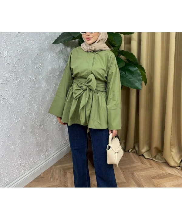 Belden Bağlamalı Gömlek