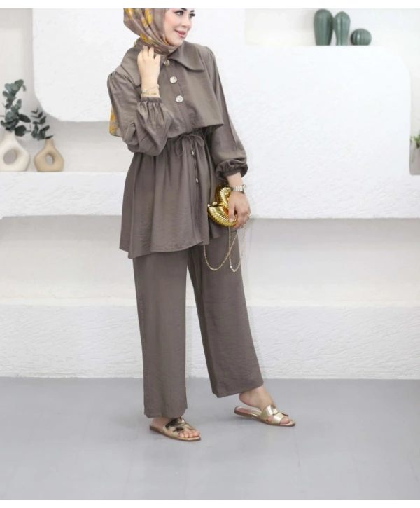 Belden Bağlamalı İkili Takım - Vizon