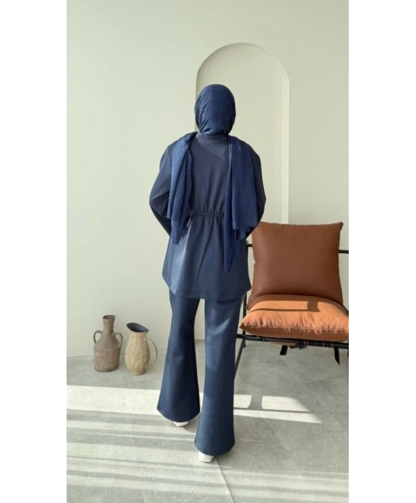 Belden Lastik Detaylı Scuba Takım - Lacivert