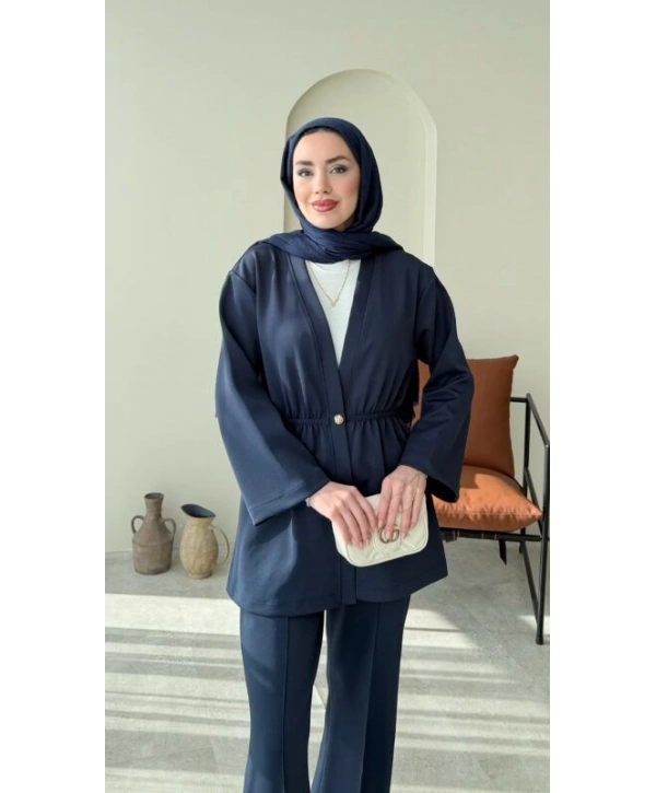 Belden Lastik Detaylı Scuba Takım - Lacivert