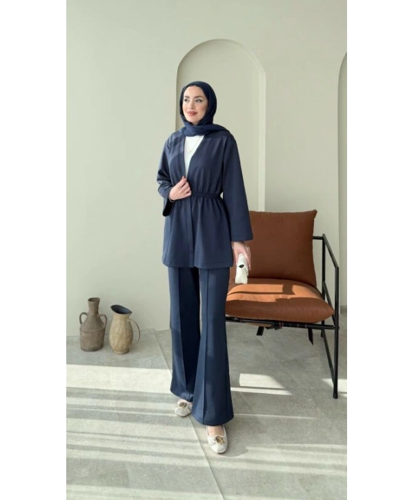 Belden Lastik Detaylı Scuba Takım - Lacivert