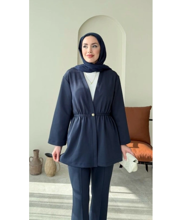 Belden Lastik Detaylı Scuba Takım - Lacivert