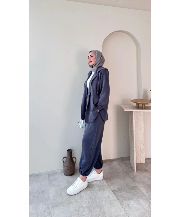 Bilek Lastikli Spor Takım - Gri