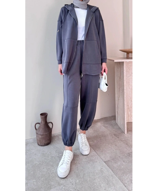 Bilek Lastikli Spor Takım - Gri