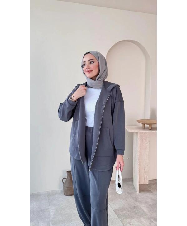 Bilek Lastikli Spor Takım - Gri