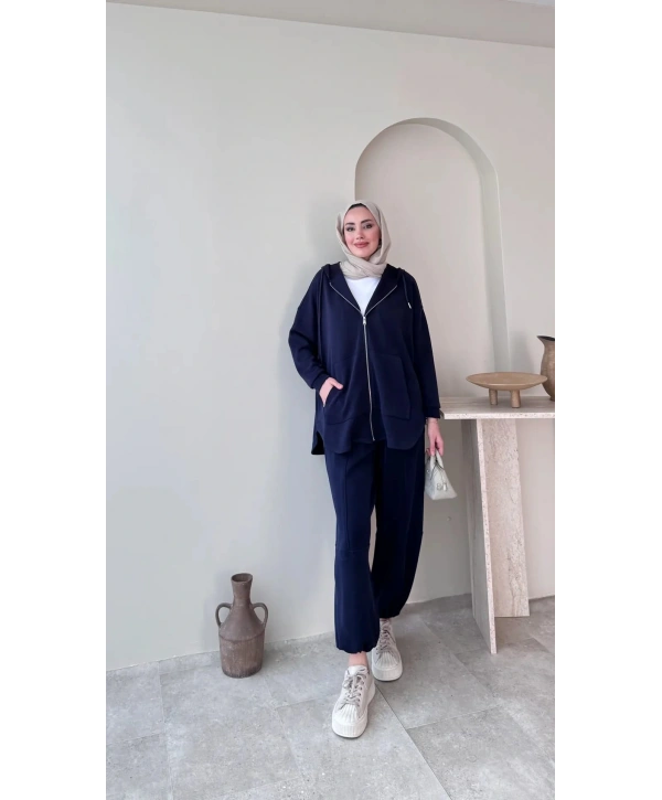 Bilek Lastikli Spor Takım - Lacivert