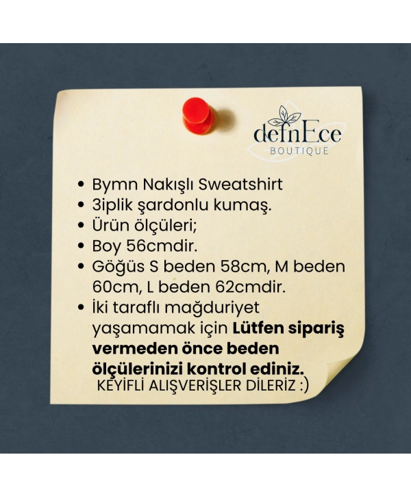BYMN NAKIŞLI SWEAT