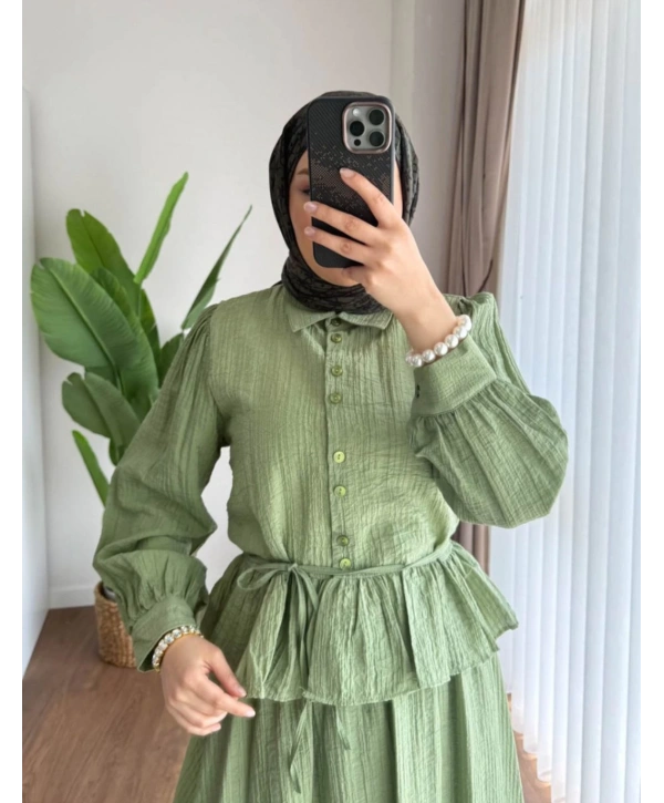 Çilek Kumaş Etekli Takım