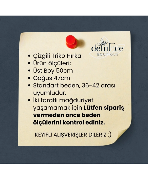 ÇİZGİLİ TRİKO HIRKA