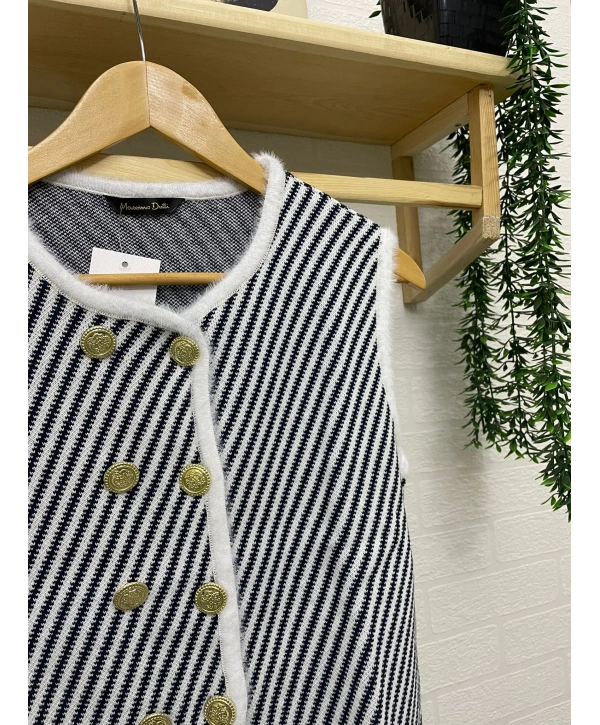 ÇİZGİLİ MUADİL TRİKO YELEK