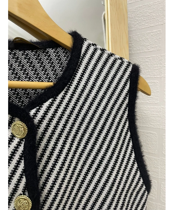 ÇİZGİLİ MUADİL TRİKO YELEK