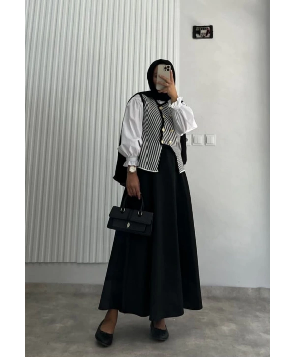 ÇİZGİLİ MUADİL TRİKO YELEK