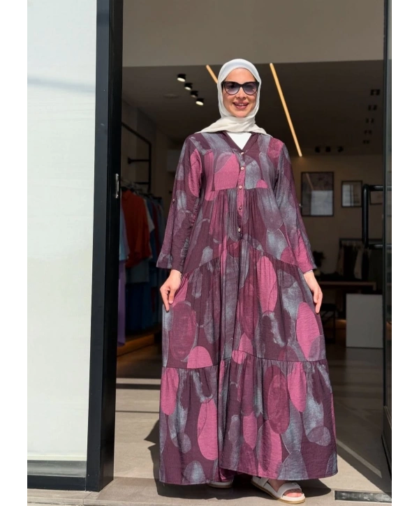 Desenli Yazlık Elbise