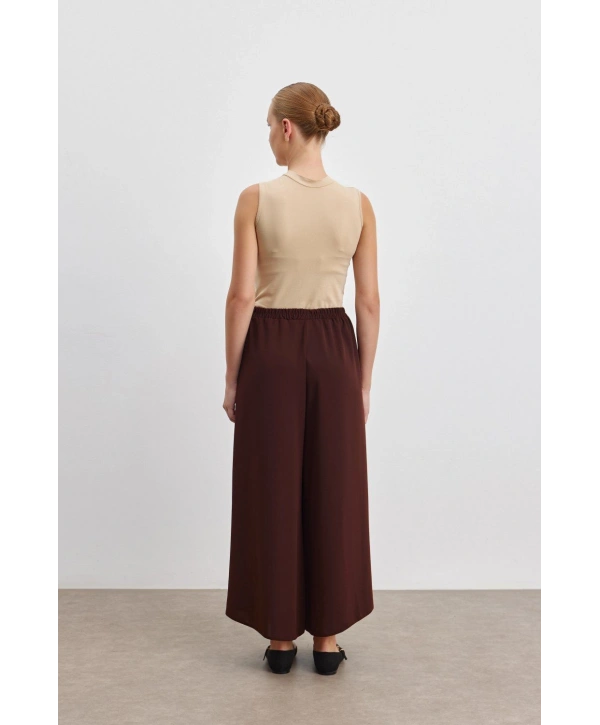 Etek Pantolon - Kahverengi
