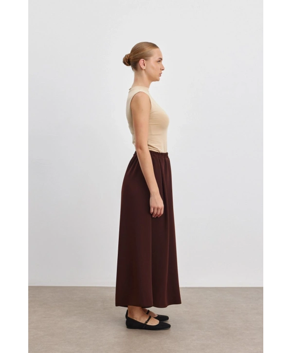 Etek Pantolon - Kahverengi