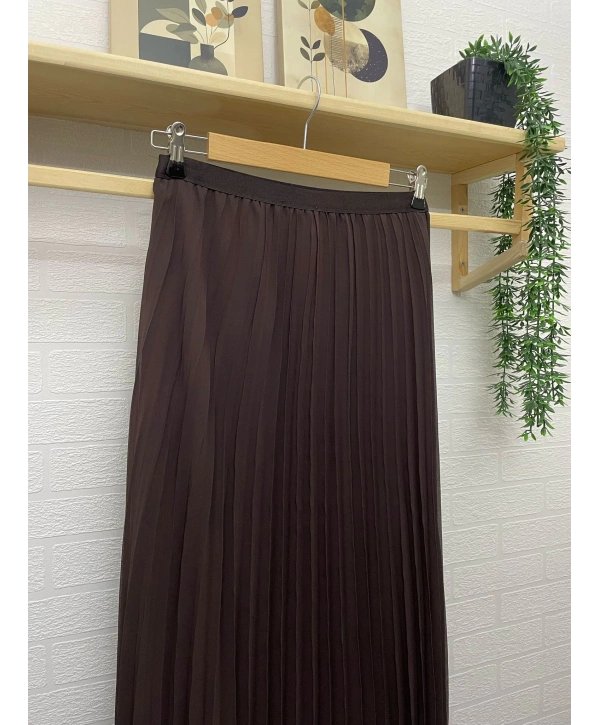 Etek Ucu Misinalı Piliseli Şifon Etek