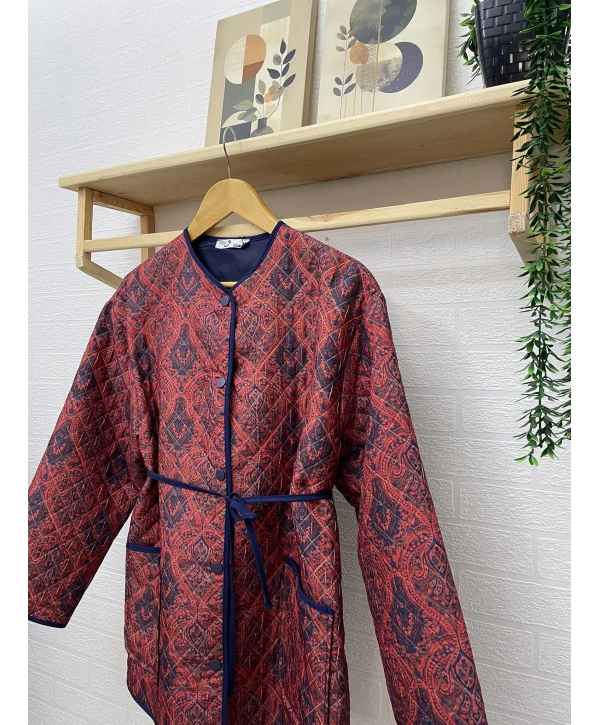 ETNİK DESEN KAPİTONE CEKET