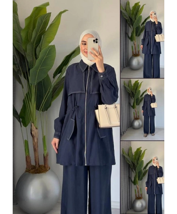 Fermuarlı Spor Takım - Lacivert