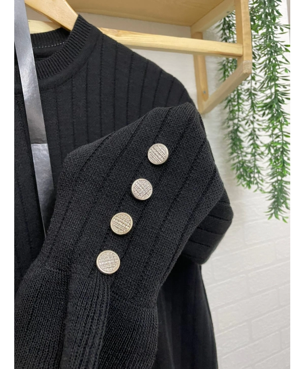 Fırfırlı Triko Elbise