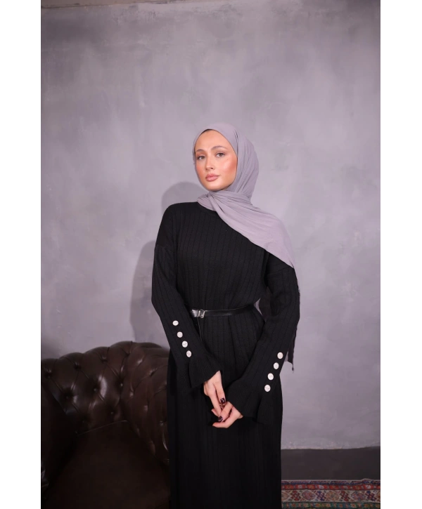 Fırfırlı Triko Elbise