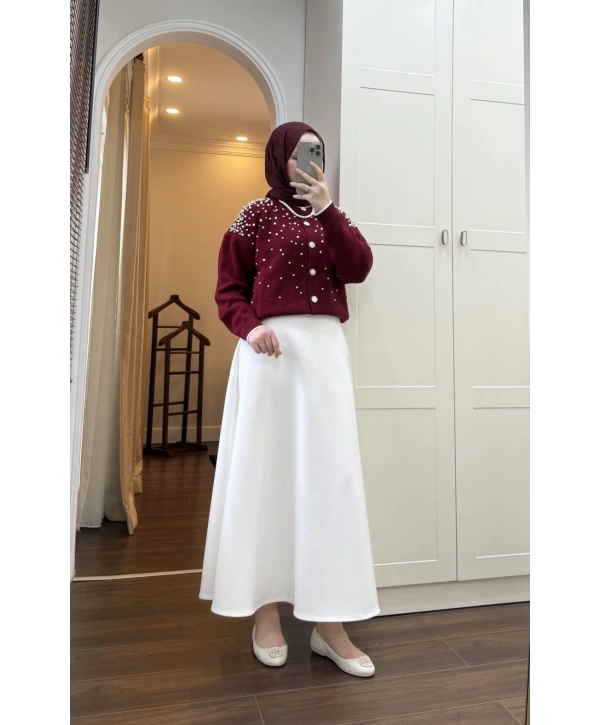 İNCİ TAŞLI TRİKO HIRKA