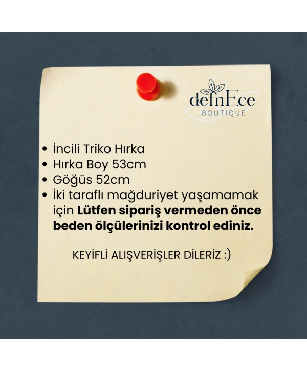 İNCİ TAŞLI TRİKO HIRKA