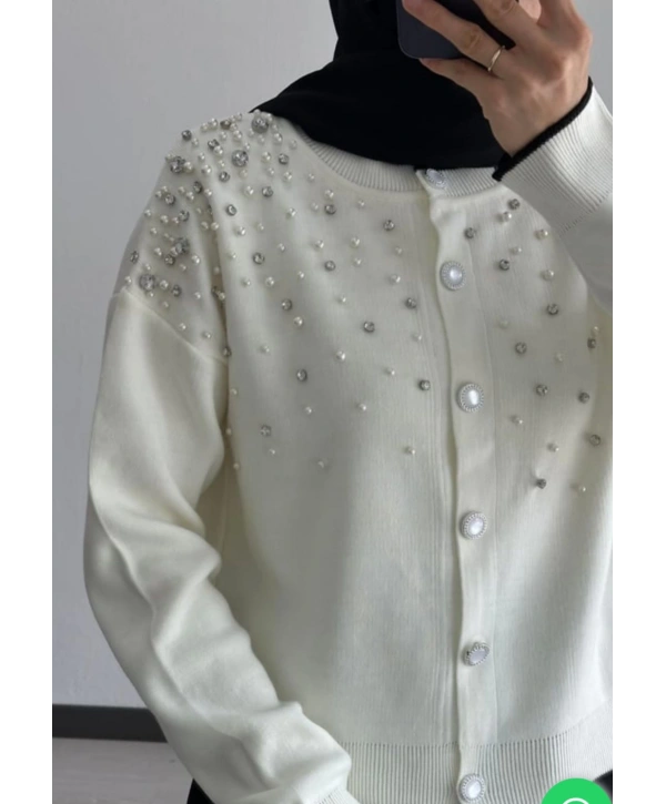 İNCİ TAŞLI TRİKO HIRKA