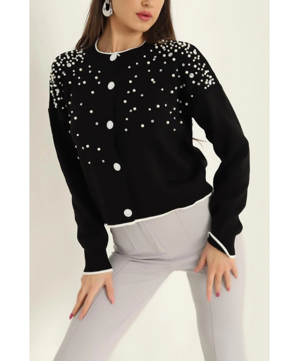 İNCİ TAŞLI TRİKO HIRKA