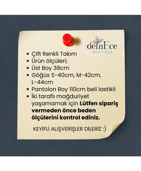 KADIN ÇİFT RENKLİ İKİLİ TAKIM