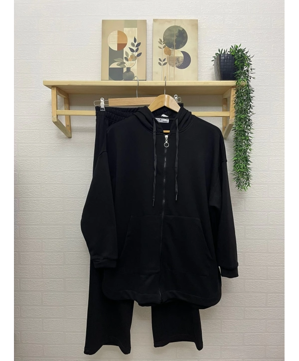 KAPÜŞONLU ÇİMALI PALAZZO TAKIM