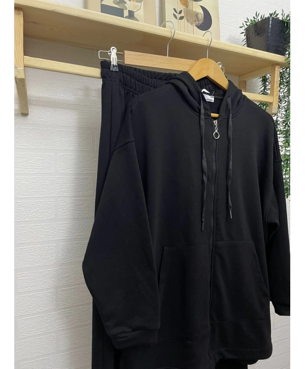 KAPÜŞONLU ÇİMALI PALAZZO TAKIM