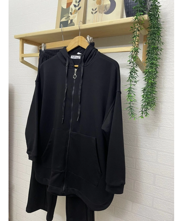 KAPÜŞONLU ÇİMALI PALAZZO TAKIM