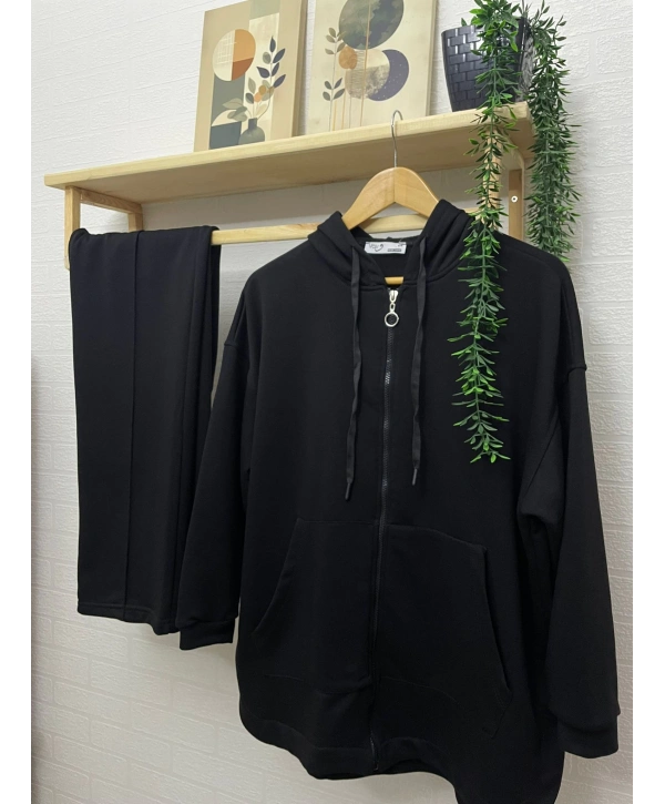 KAPÜŞONLU ÇİMALI PALAZZO TAKIM