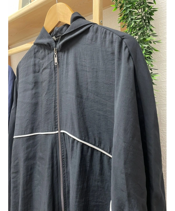 Kapüşonlu Çizgili Rahat Takım - Siyah