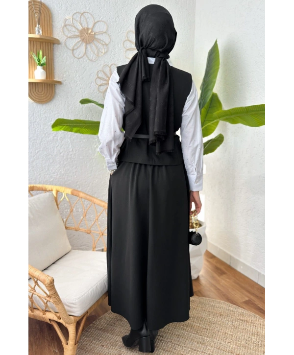 KEMERLİ YELEK ETEK TAKIM