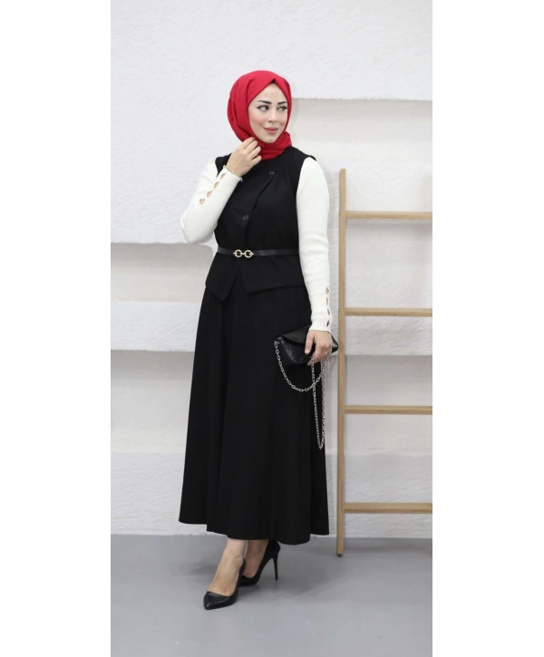 KEMERLİ YELEK ETEK TAKIM