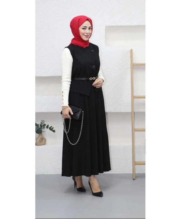 KEMERLİ YELEK ETEK TAKIM