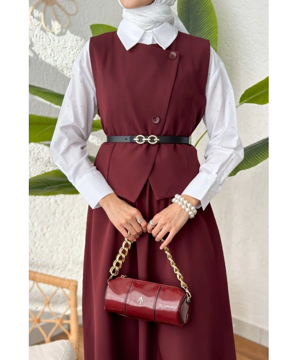 KEMERLİ YELEK ETEK TAKIM