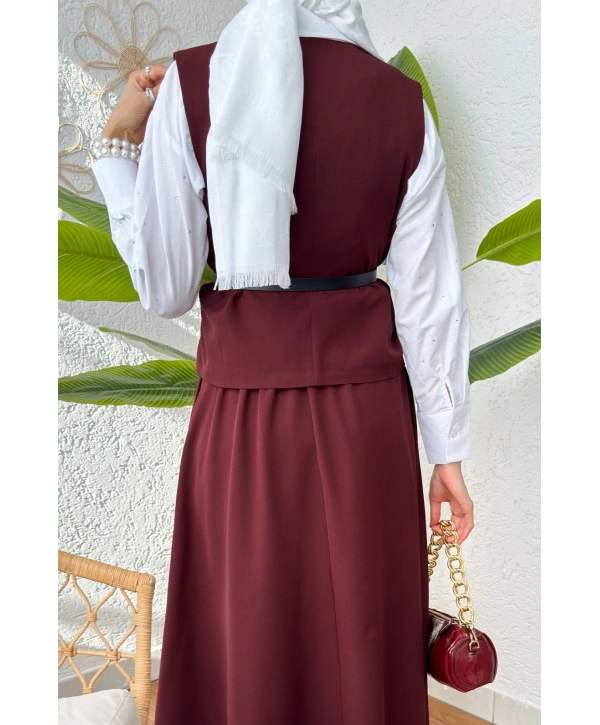 KEMERLİ YELEK ETEK TAKIM