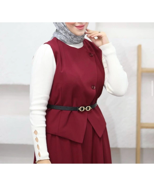 KEMERLİ YELEK ETEK TAKIM