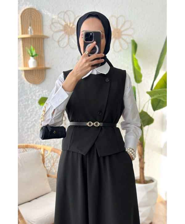 KEMERLİ YELEK ETEK TAKIM