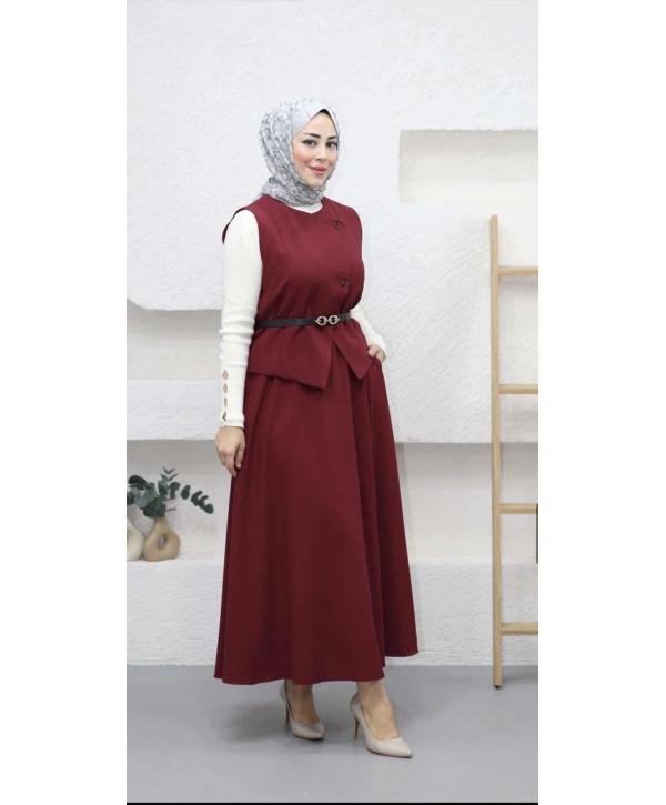 KEMERLİ YELEK ETEK TAKIM