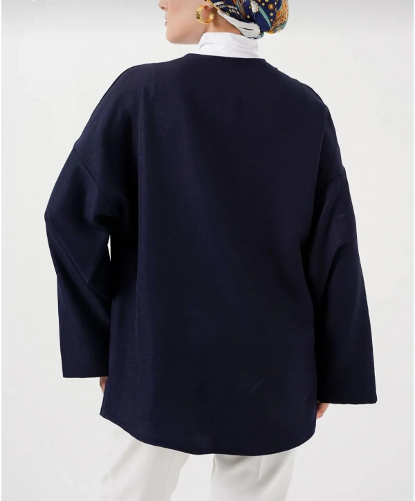 Keten Kimono - Lacivert